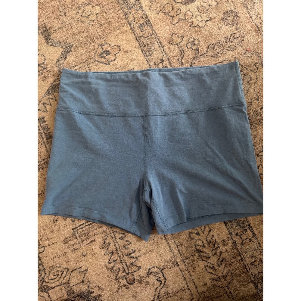 All in Motion Cotton Balance High Rise 5 Inch Inseam Bike Shorts Blue XXL NWOT